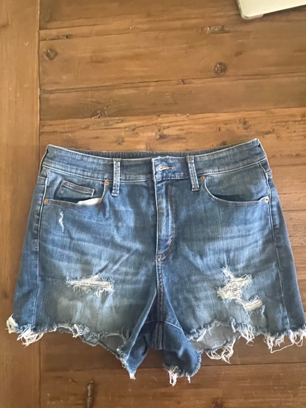 Universal Thread Distressed Blue Denim Shorts